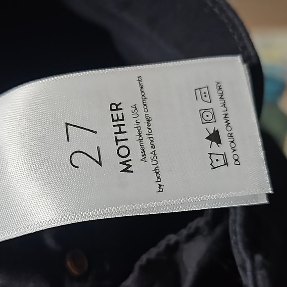 Mother Insider Striped Crop Step-Hem Fray Jeans in Guilty Racer Size 27 - Picture 8 of 12